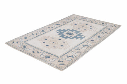 Turkish Handmade Area Rug, Vintage Oushak Rug, Kid Room Rug, Carpet Rug, Neutral Floor Rug, Turkish Carpet, Rug 4x6, Turkey Rug, 12468