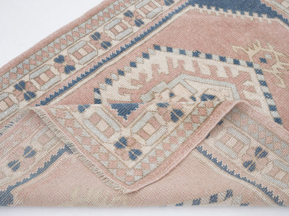 Turkish Vintage Oushak Rug, Handmade Area Rug, Bohemian Rug, Anatolia Rug, Carpet Rug, Oushak Carpet, Living Room Rug, Rug 3x4, 12284