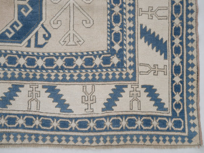 Vintage Oushak Rug, Turkish Handmade Rug, Area Eclectic Rug, Kid Room Rug, Bohemian Rug, Rug 7x10, Neutral Muted Rug, Turkish Carpet, 12488