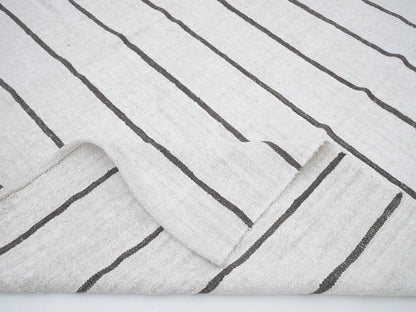 Vintage Kilim, Area Kilim Rug, Handmade Kilim Rug, Turkish Kilim, Kilim Rug 9x12, Large Rug, Oversize Rug, White Hemp Kilim Rug, 12280