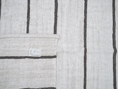 Vintage Kilim, Area Kilim Rug, Handmade Kilim Rug, Turkish Kilim, Kilim Rug 9x12, Large Rug, Oversize Rug, White Hemp Kilim Rug, 12280