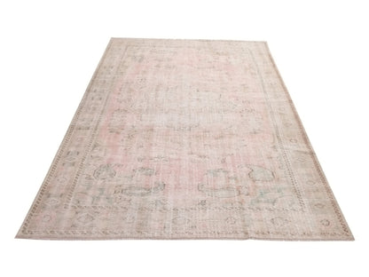 Turkish Rug, Oushak Rug, Vintage rug, Muted Pink rug, Carpet rug, Area rug, Faded rug,Floor rug,Pastel rug, Pink rug 6x10, Neutral rug,10284