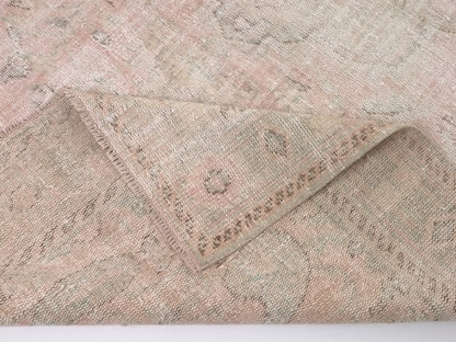 Turkish Rug, Oushak Rug, Vintage rug, Muted Pink rug, Carpet rug, Area rug, Faded rug,Floor rug,Pastel rug, Pink rug 6x10, Neutral rug,10284