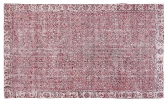 Bohemian Pink Oushak Rug, Vintage Turkish Area Rug, 5x8 Rug, Floral rug, Decorative rug, Eclectic Decor, Pink, Carpet rug, Nursery rug,10273