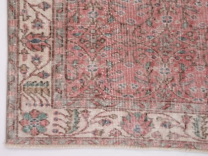 Turkish Rug, Oushak Rug, Vintage Carpet, Floral rug, Oriental rug, Ottoman rug, Vintage rug 5x8, Turkish Carpet, Handmade rug, Boho, 10289