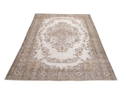 Oushak Carpet, Turkish Rug, Area Neutral Rug, Vintage Rug, Handmade Rug, Living room rug, 6x9 Area rug, Rustic Decor, Entryway rug, 10270