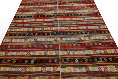 Turkish Kilim Rug, Area Rug, 6x9 Vintage Wool Rug, Eclectic Kilim Rug, 6x9 Kilim Rug, Bohemian Decor, Living Room Rug, Bedroom Rug, 2504