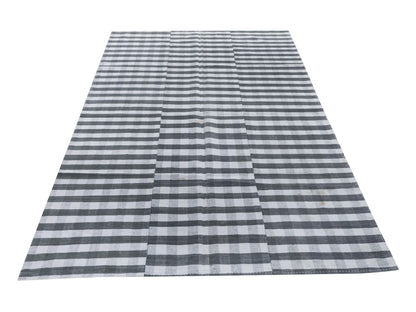 Vintage Kilim Rug, Kilim Rug 5x9, Area Kilim, Handmade Plaid Striped Kilim Rug, Turkish Bohemian Kilim Rug,Rug Kilim, Living Room Rug, 11449