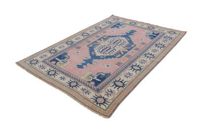 One of a kind Turkish rug , 5x8 Rug, Neutral Oushak Rug, Vintage rug Wool, Handmade Area Carpet Rug, Unique rug, Turkey rug, 7444