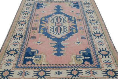 One of a kind Turkish rug , 5x8 Rug, Neutral Oushak Rug, Vintage rug Wool, Handmade Area Carpet Rug, Unique rug, Turkey rug, 7444