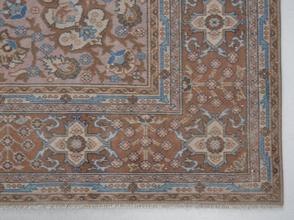 Turkish Oushak Rug, Vintage Handmade Rug, Area Floor Rug, Living Room Rug, Primitive Rug, Anatolia Rustic Rug, Turkey Rug, Rug 6x9, 11466