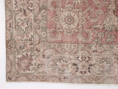 Turkish Rug, Vintage Rug, Handmade Rug, Oushak Rug, Area Rug, Neutral Rug, Scandinavian Rug, Office Rug, Turkish Carpet, Rug 6x9, 10457