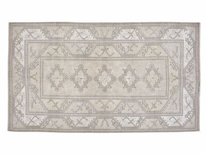 Turkish Handmade Rug, Vintage Unique Rug, Oushak Faded Rug, Scandinavian Rug, Office Rug, Turkish Carpet, Turkey Rug, Rug 5x8, 12373