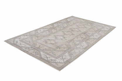 Turkish Handmade Rug, Vintage Unique Rug, Oushak Faded Rug, Scandinavian Rug, Office Rug, Turkish Carpet, Turkey Rug, Rug 5x8, 12373