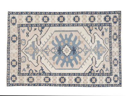 Turkish Oushak Rug, Vintage Handmade Rug, Area Eclectic Rug, Neutral Unique Rug, Wool Rug, Nursery Rug,Turkey Rug, Rug 5x8, Carpet Rug, 9993