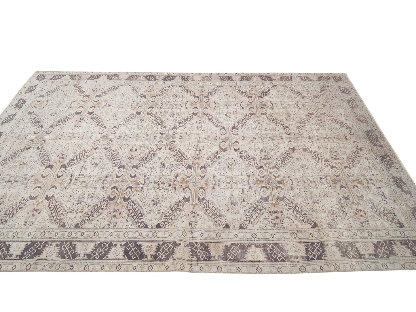 Vintage Oushak Rug, Turkish Handmade Unique Rug, Area Faded Rug, Scandinavian Rug, Living Room Rug, Carpet Rug, Turkey Rug, Rug 6x9, 9481