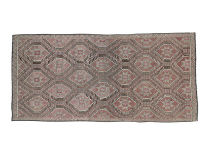 Turkish Kilim, Vintage Kilim, Kilim Rug 5x10, Handmade Unique Muted Kilim Rug, Area Floor Kilim Rug, Turkish Kilim Rug, Office Rug, 11199