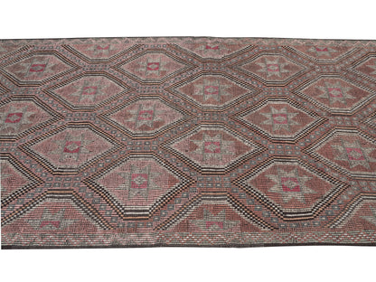 Turkish Kilim, Vintage Kilim, Kilim Rug 5x10, Handmade Unique Muted Kilim Rug, Area Floor Kilim Rug, Turkish Kilim Rug, Office Rug, 11199