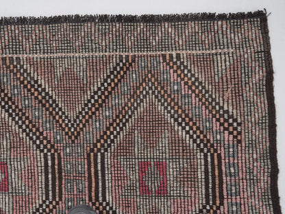 Turkish Kilim, Vintage Kilim, Kilim Rug 5x10, Handmade Unique Muted Kilim Rug, Area Floor Kilim Rug, Turkish Kilim Rug, Office Rug, 11199