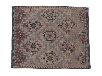Vintage Kilim, Turkish Kilim, Kilim Rug, Handmade Anatolia Kilim Rug, Area Eclectic Kilim Rug, Bohemian Kilim Rug, Kilim Rug 6x7, 11179