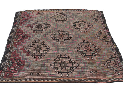 Vintage Kilim, Turkish Kilim, Kilim Rug, Handmade Anatolia Kilim Rug, Area Eclectic Kilim Rug, Bohemian Kilim Rug, Kilim Rug 6x7, 11179