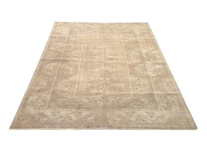 5x8 Beige Anatolian Vintage rug , Oushak Handwoven Old Rug , 5x8 Turkish Faded rug , Area rug ,Unique rug, Neutral rug, 8698