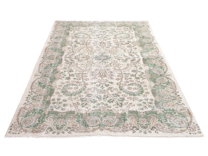 Rug 5x9, Vintage Oushak Rug, Turkish Handmade Rug, Neutral Area Rug, Turkey Rug, Living Room Rug, Scandinavian Faded Rug, Carpet Rug, 10375