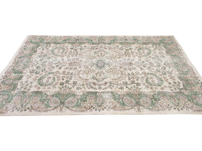 Rug 5x9, Vintage Oushak Rug, Turkish Handmade Rug, Neutral Area Rug, Turkey Rug, Living Room Rug, Scandinavian Faded Rug, Carpet Rug, 10375