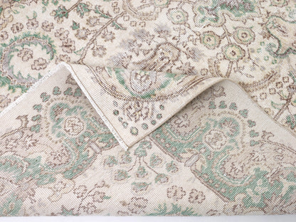 Rug 5x9, Vintage Oushak Rug, Turkish Handmade Rug, Neutral Area Rug, Turkey Rug, Living Room Rug, Scandinavian Faded Rug, Carpet Rug, 10375