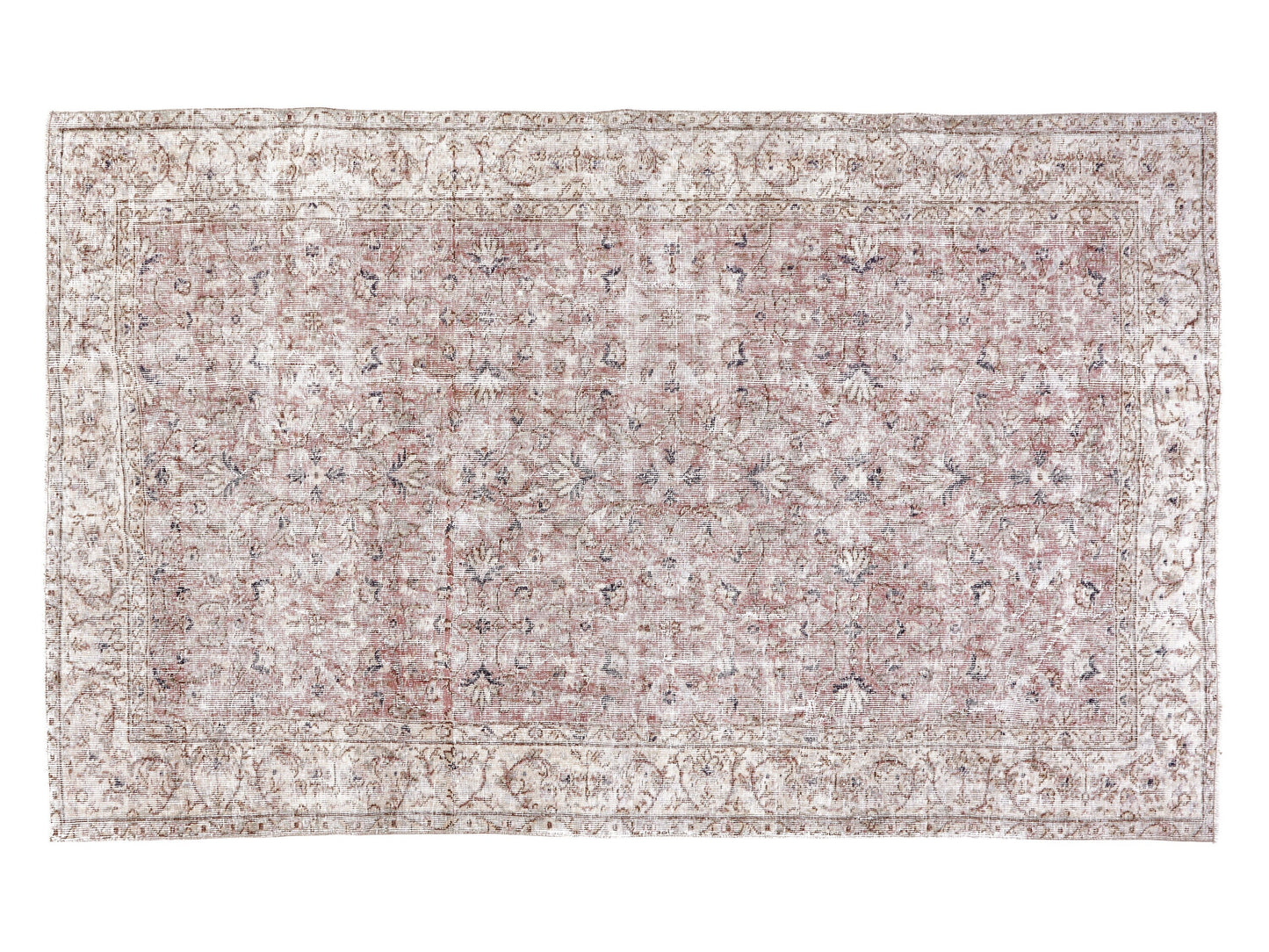 Vintage Rug, Turkish Area Rug, Handmade Muted Unique Rug, Oushak Faded Rug, Neutral Antique Rug, Rug Bedroom, Turkey Rug, Rug 5x9, 10405