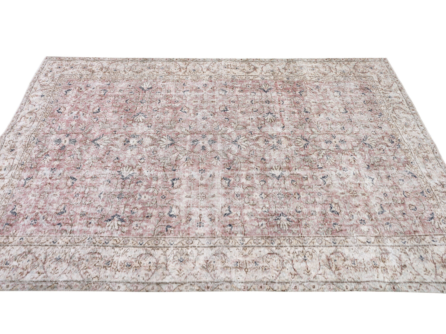 Vintage Rug, Turkish Area Rug, Handmade Muted Unique Rug, Oushak Faded Rug, Neutral Antique Rug, Rug Bedroom, Turkey Rug, Rug 5x9, 10405