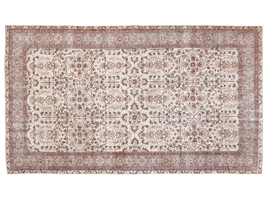 Turkish Bohemian Rug, Oushak Rug 5x9, Vintage Handmade Eclectic Rug, Office Rug, Neutral Area Muted Rug, Turkey Rug, Anatolia Rug, 10404