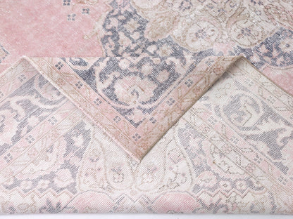 Bohemian Rug, Vintage Oushak Unique Rug, Turkish Handmade Eclectic Rug, Neutral Area Floor Rug, Bedroom Rug, Rug 7x10, Turkey Rug, 10421