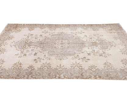 Neutral Rug, Vintage Rug, Turkish Oushak Rug, Handmade Antique Rug, Primitive Rustic Rug, Kid Room Rug, Area Rug, Carpet Rug, Rug 5x9, 10423
