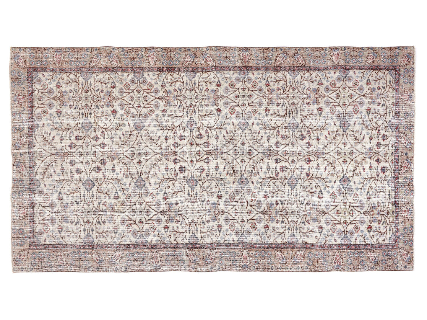 Living Room Rug, Oushak Rug 5x9, Handmade Area Unique Rug, Turkish Vintage Faded Rug, Bohemian Eclectic Rug, Turkey Rug, Neutral Rug, 10431