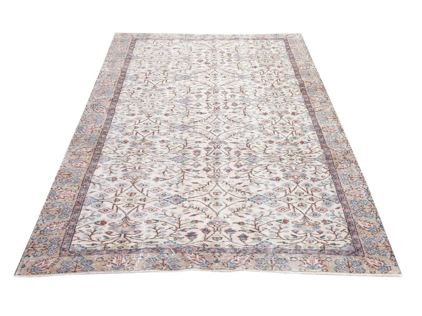 Living Room Rug, Oushak Rug 5x9, Handmade Area Unique Rug, Turkish Vintage Faded Rug, Bohemian Eclectic Rug, Turkey Rug, Neutral Rug, 10431