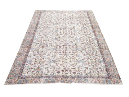 Living Room Rug, Oushak Rug 5x9, Handmade Area Unique Rug, Turkish Vintage Faded Rug, Bohemian Eclectic Rug, Turkey Rug, Neutral Rug, 10431