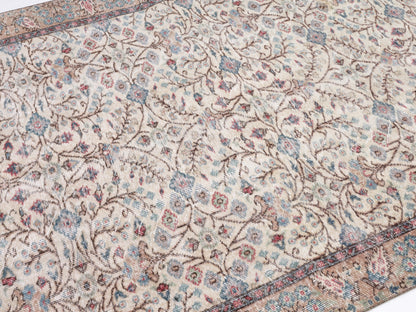 Living Room Rug, Oushak Rug 5x9, Handmade Area Unique Rug, Turkish Vintage Faded Rug, Bohemian Eclectic Rug, Turkey Rug, Neutral Rug, 10431