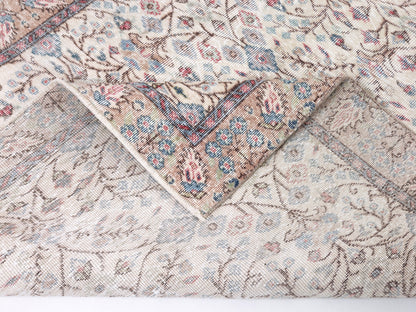 Living Room Rug, Oushak Rug 5x9, Handmade Area Unique Rug, Turkish Vintage Faded Rug, Bohemian Eclectic Rug, Turkey Rug, Neutral Rug, 10431