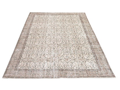 Turkish Oushak Rug, Vintage Handmade Unique Rug, Scandinavian Rug, Living Room Rug, Neutral Area Faded Rug, Rug 5x9, Carpet Rug, 10463