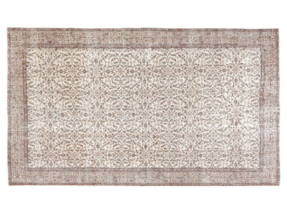 Turkish Oushak Rug, Vintage Handmade Unique Rug, Scandinavian Rug, Living Room Rug, Neutral Area Faded Rug, Rug 5x9, Carpet Rug, 10463