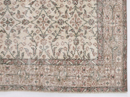Turkish Oushak Rug, Vintage Handmade Unique Rug, Scandinavian Rug, Living Room Rug, Neutral Area Faded Rug, Rug 5x9, Carpet Rug, 10463