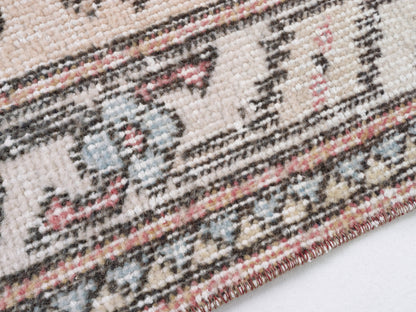 Turkish Rug, Vintage Rug, Oushak Handmade Faded Rug, Bohemian Unique Rug, Neutral Eclectic Rug, Area Rug, Bedroom Rug, Rug 6x9, 10459