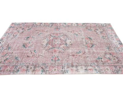 Oushak Rug 5x8, Vintage Handmade Faded Rug, Turkish Area Muted Rug, Anatolia Antique Rug, Bedroom Rug, Turkey Rug, Bohemian Rug, 10465