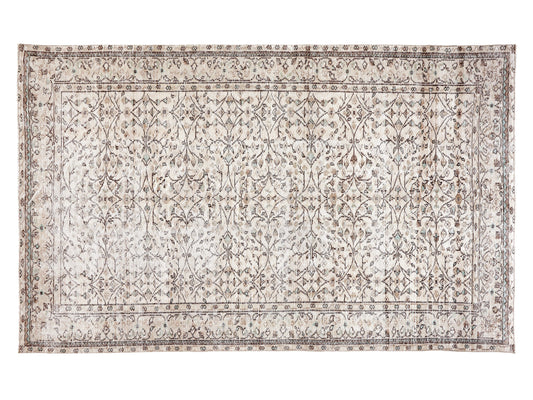 Primitive Rug, Turkish Vintage Handmade Rug, Oushak Rustic Rug, Neutral Area Rug, Living Room Rug, Turkey Rug, Carpet Rug, Rug 6x9, 10476