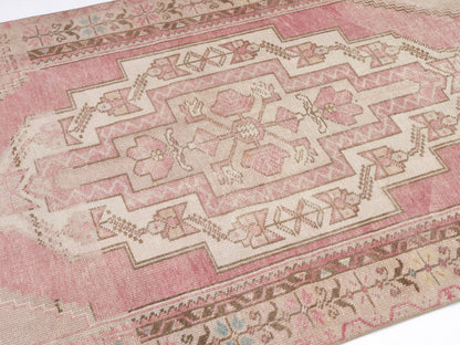 Vintage Rug, Oushak Rug, Turkish Muted Rug, Handmade Area Antique Rug, Turkey Rug, Entryway Rug, Rug 4x9, Anatolia Unique Rug, 10479