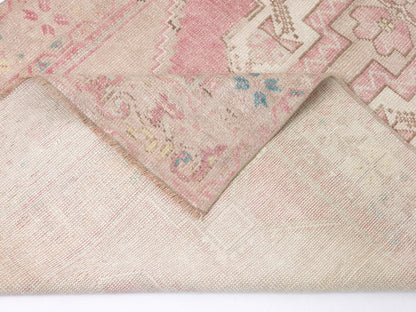 Vintage Rug, Oushak Rug, Turkish Muted Rug, Handmade Area Antique Rug, Turkey Rug, Entryway Rug, Rug 4x9, Anatolia Unique Rug, 10479
