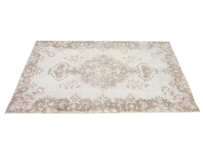 Vintage Rug, Rug 4x6, Turkish Handmade Rug, Area Antique Rug, Neutral Faded Rug, Carpet Rug, Scandinavian Rug, Wool Rug, Turkey Rug, 10548