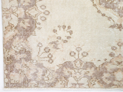 Vintage Rug, Rug 4x6, Turkish Handmade Rug, Area Antique Rug, Neutral Faded Rug, Carpet Rug, Scandinavian Rug, Wool Rug, Turkey Rug, 10548