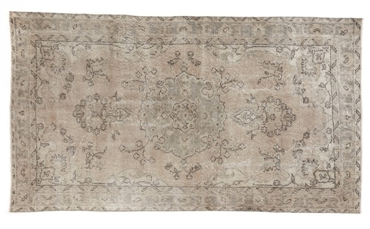 4x7 Beige Small Vintage Rug, Area Anatolian Rug , Turkey Rug, Handmade Oushak Rug , Neutral Rug , Small Carpet Rug , 9596